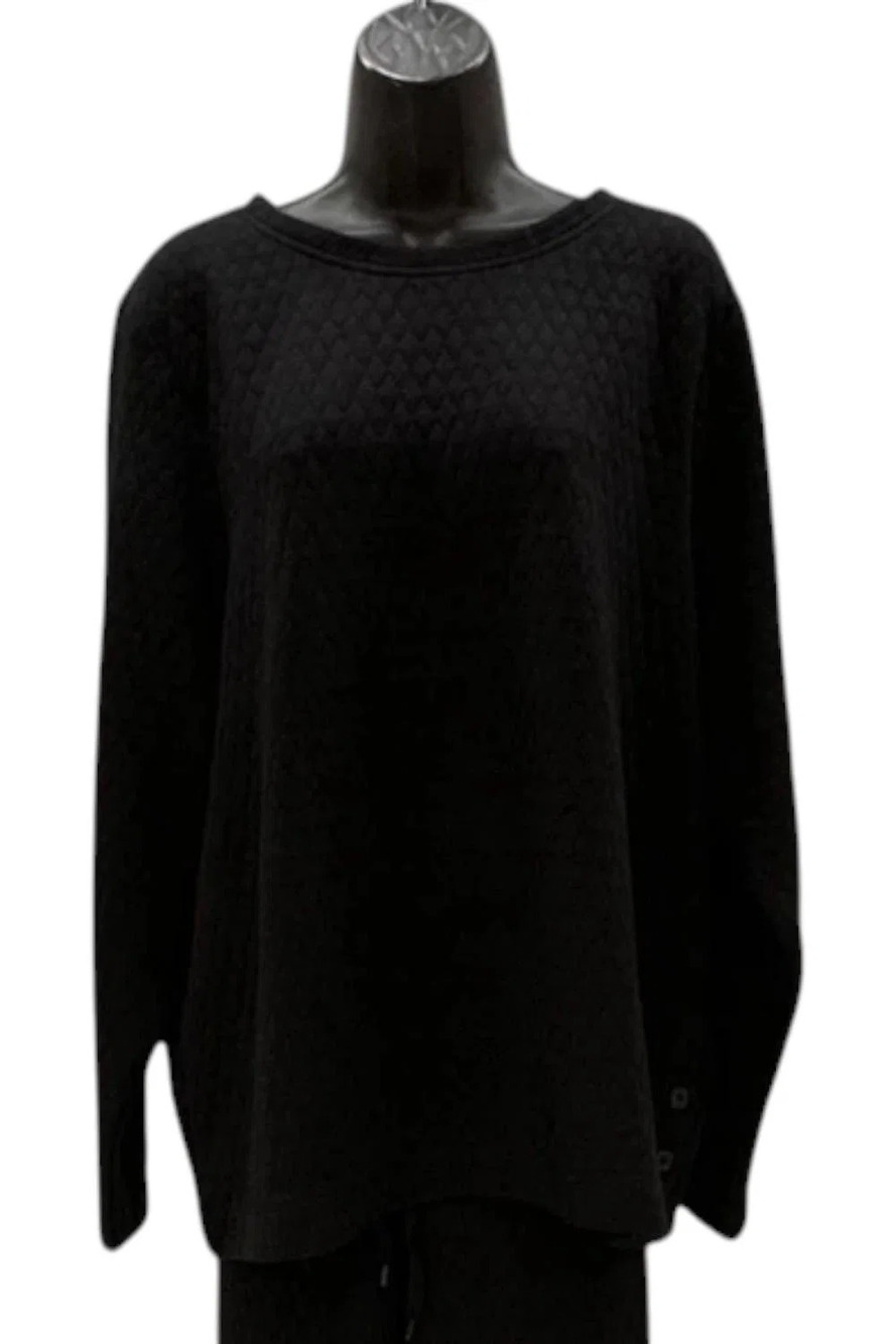 Comfort Code Women's Quilted Knit Top Black - Regular